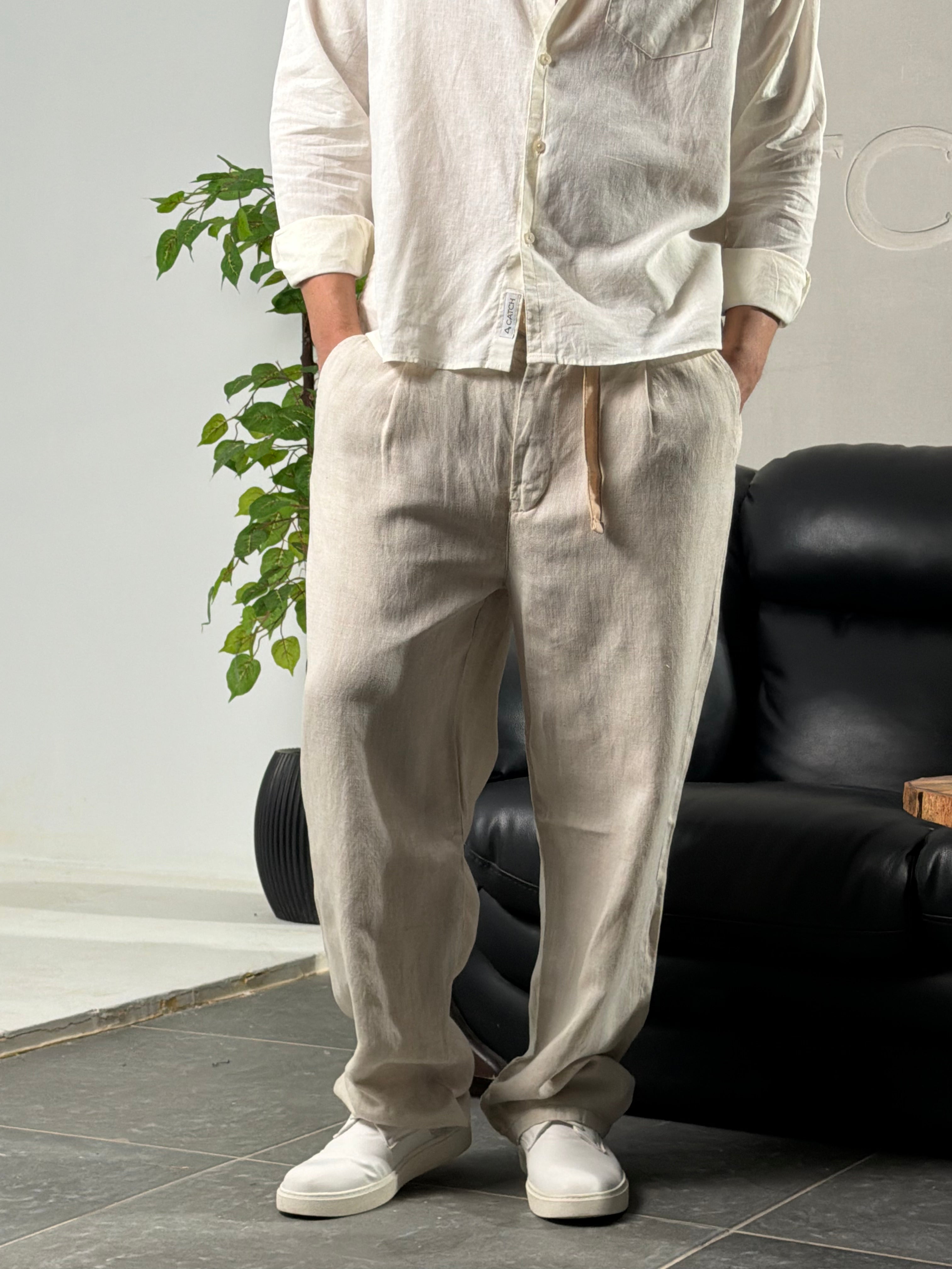 Relaxed Linen Blend Pants