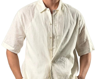 Relaxed Short Sleeve Linen Shirt
