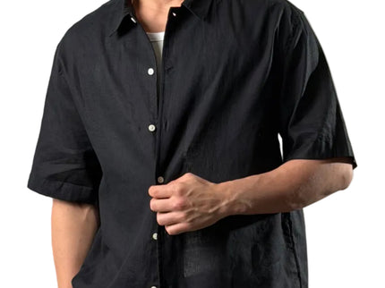Relaxed Short Sleeve Linen Shirt