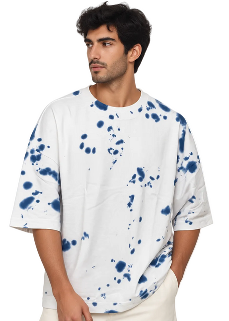 Blue Splash Oversized T-Shirt