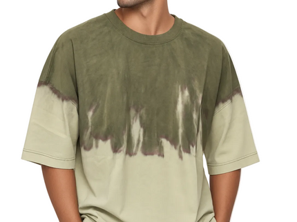 Olive Distressed Wash Oversized T-Shirt