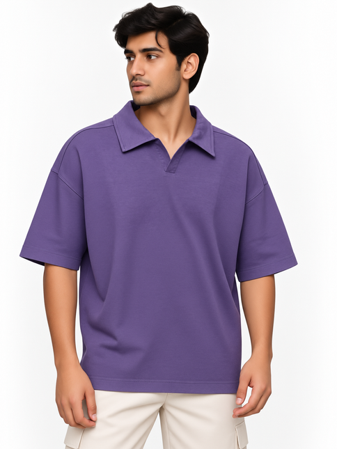 Sign Open Collar T-Shirt