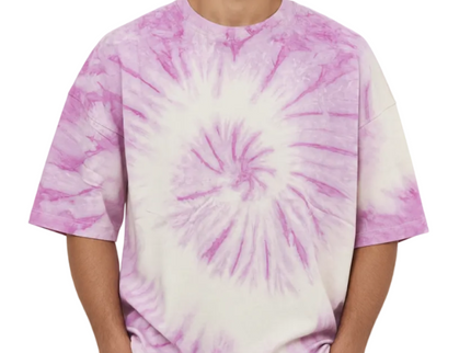 Pink Burst Tie-Dye Oversized T-Shirt