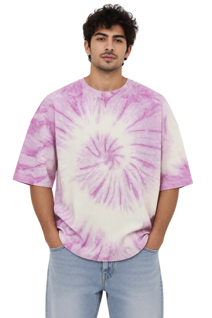 Pink Burst Tie-Dye Oversized T-Shirt