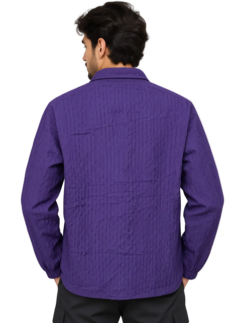 Textured Pockets Utility Jacket