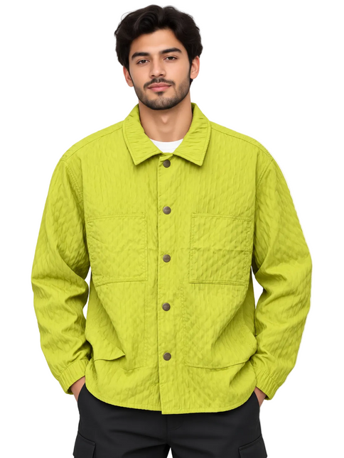 Textured Pockets Utility Jacket