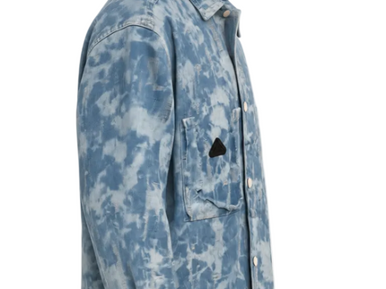 Vintage Distressed Denim Utility Shirt