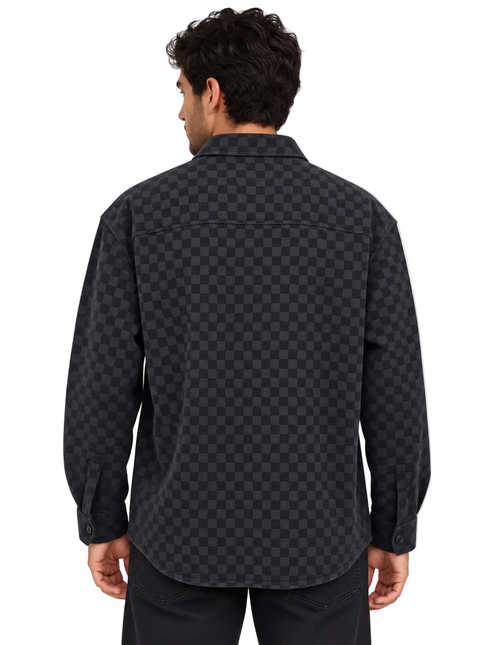 Velvet Checkered Utility Overshirt
