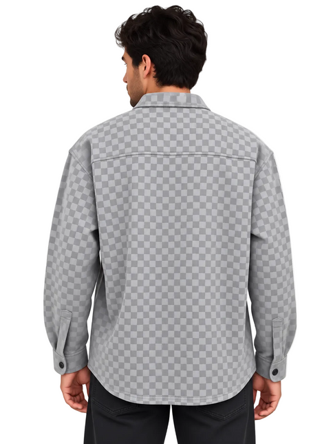 Velvet Checkered Utility Overshirt