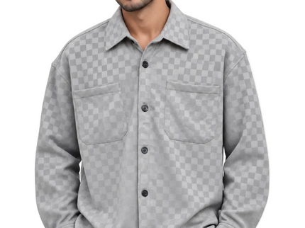 Velvet Checkered Utility Overshirt
