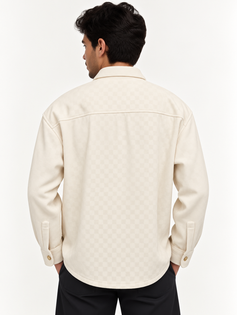 Velvet Checkered Utility Overshirt