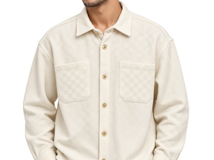 Velvet Checkered Utility Overshirt