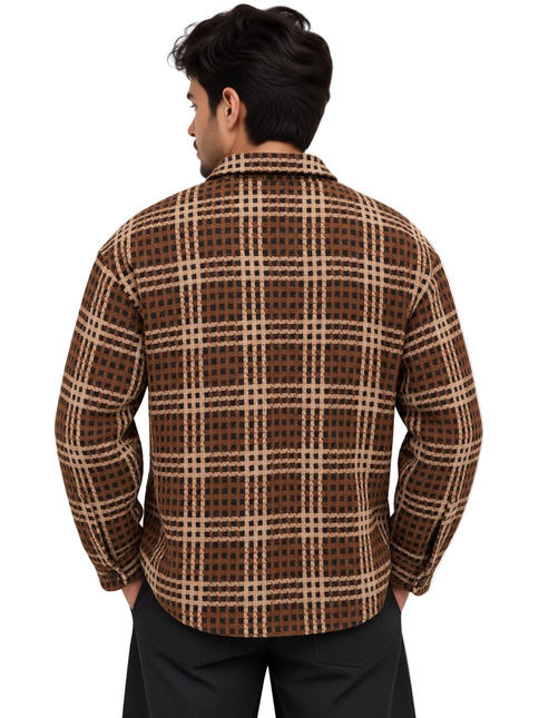 Heritage Grid Wool Jacket Over Shirt