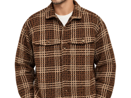 Heritage Grid Wool Jacket Over Shirt