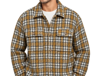 Heritage Grid Wool Jacket Over Shirt