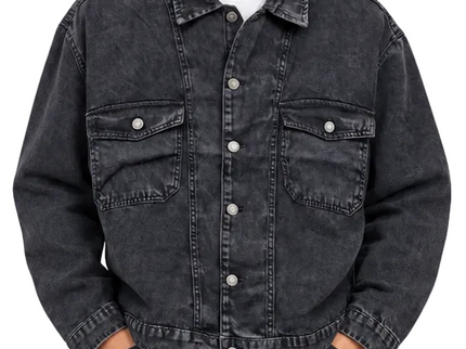Vintage Black Washed Denim Jacket
