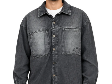 Shadow Wash Utility Denim Overshirt