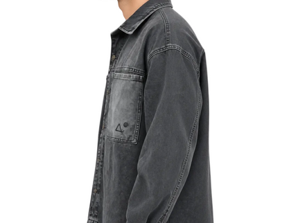 Shadow Wash Utility Denim Overshirt