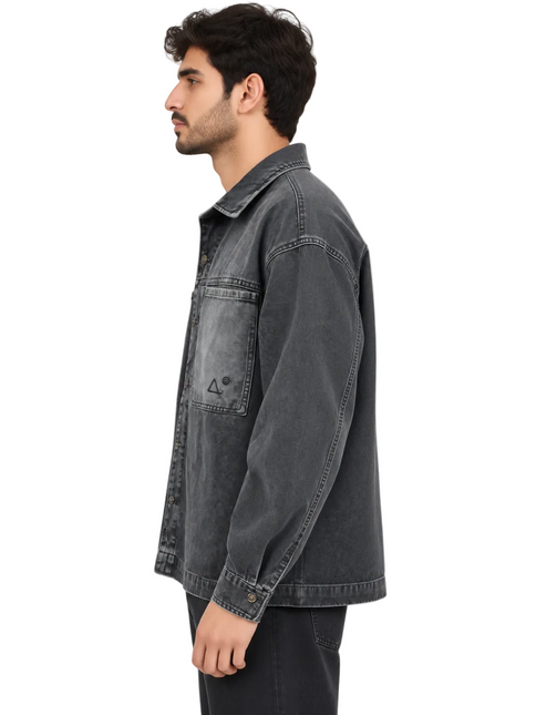 Shadow Wash Utility Denim Overshirt