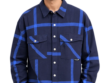 Electric Grid Utility Overshirt – Navy & Blue