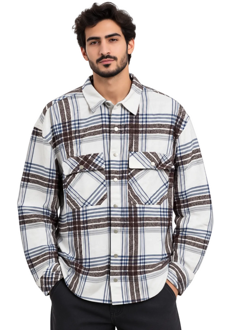 Midnight Grid Utility Overshirt