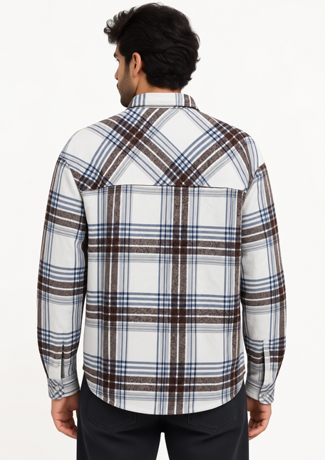 Midnight Grid Utility Overshirt