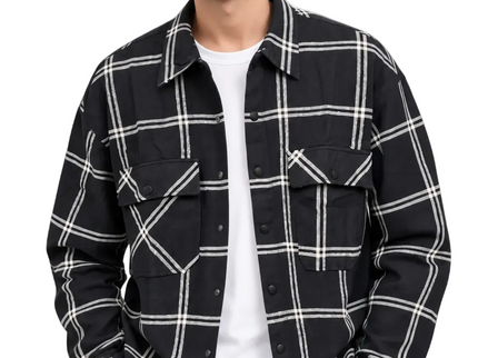 Midnight Grid Utility Overshirt