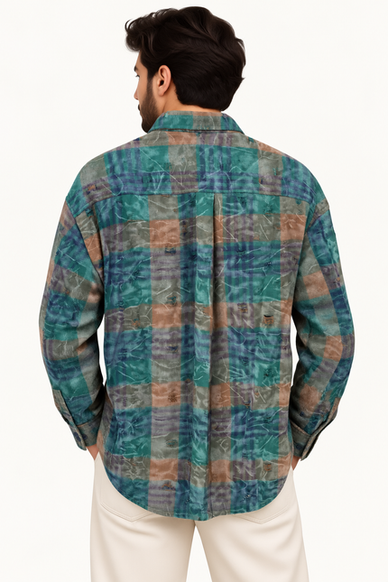 Abstract Patchwork Overshirt