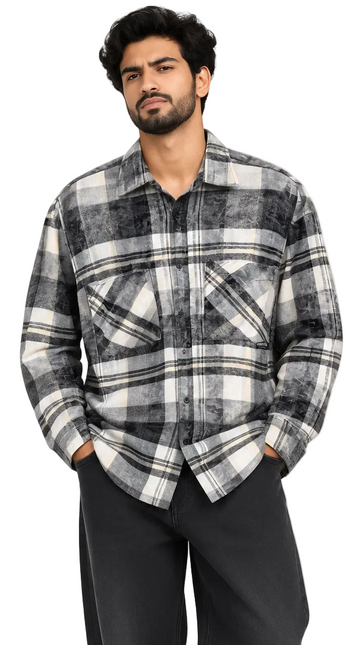 Abstract Patchwork Overshirt