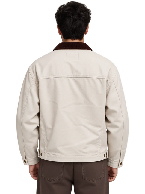 Contrast Collar Canvas Jacket