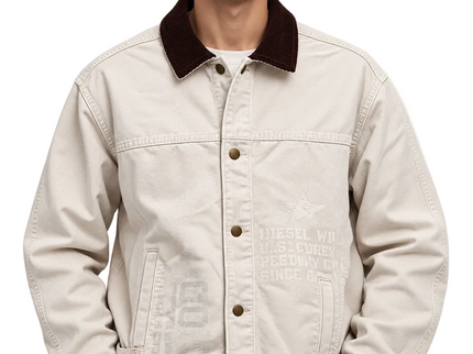 Contrast Collar Canvas Jacket