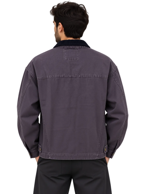 Contrast Collar Canvas Jacket