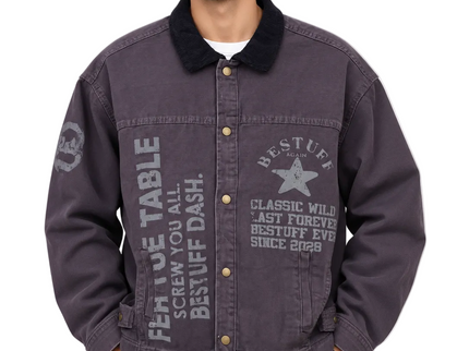Contrast Collar Canvas Jacket