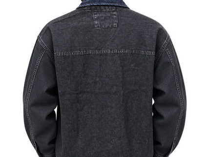 Vintage Washed Denim Jacket – Black