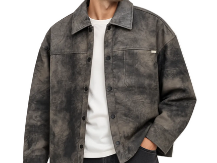 Washed Premium Utility Overshirt Jacket