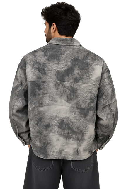 Washed Premium Utility Overshirt Jacket