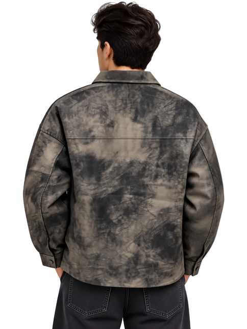 Washed Premium Utility Overshirt Jacket