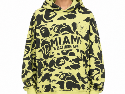 Lime Green Camo Oversized Graphic Hoodie