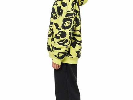 Lime Green Camo Oversized Graphic Hoodie
