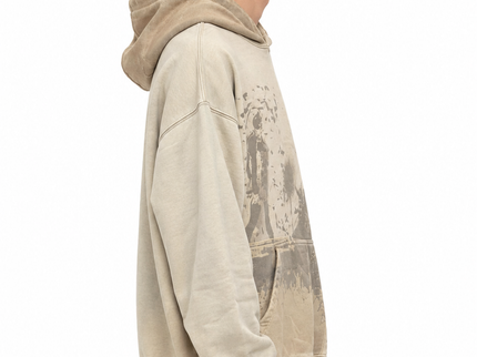 CATCH Vintage Graphic Hoodie – Washed Beige