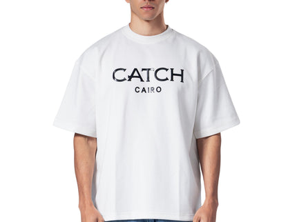 Crew Neck Oversized Fit Catch Printed T-Shirt