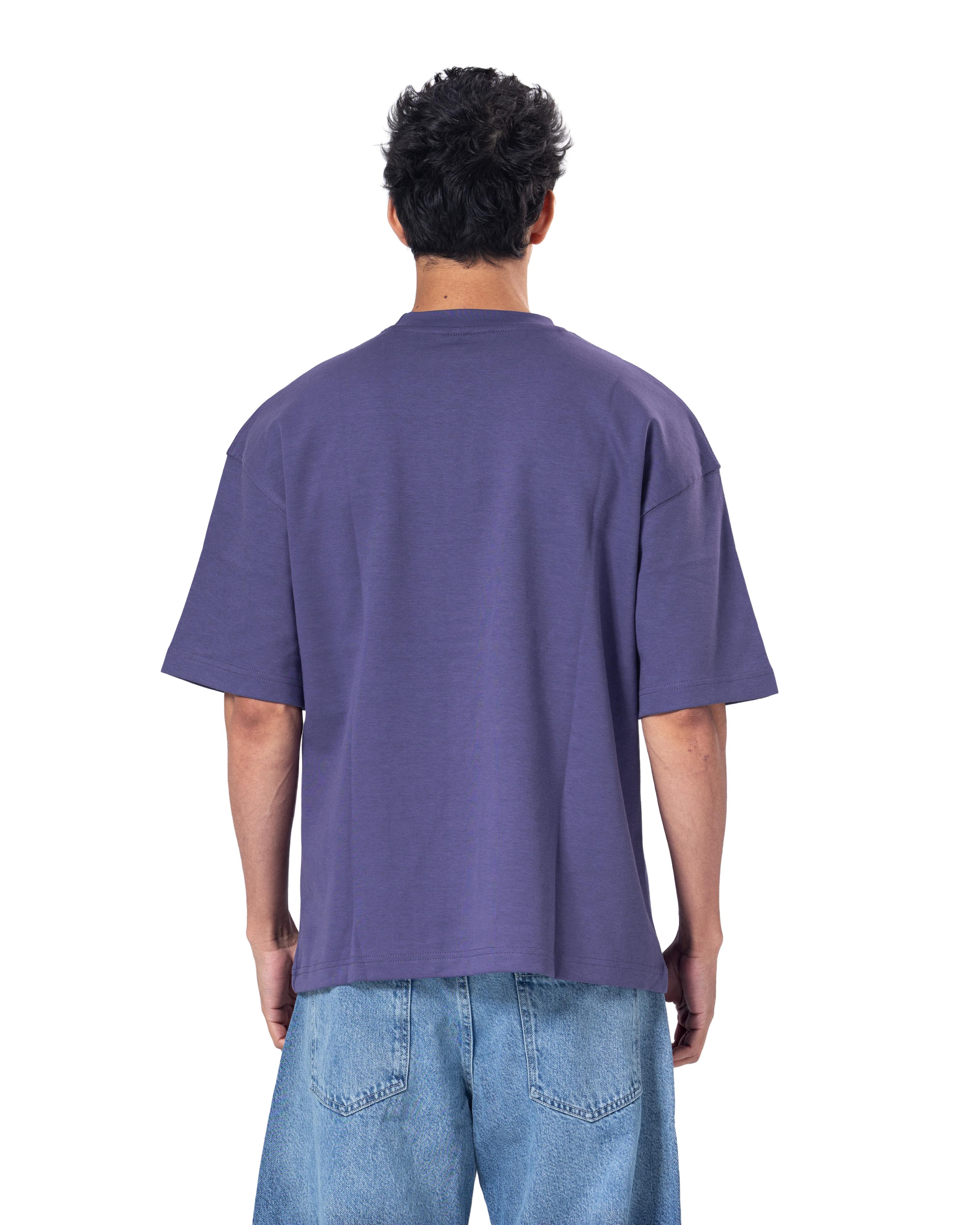 Crew Neck Oversized Fit Catch Printed T-Shirt