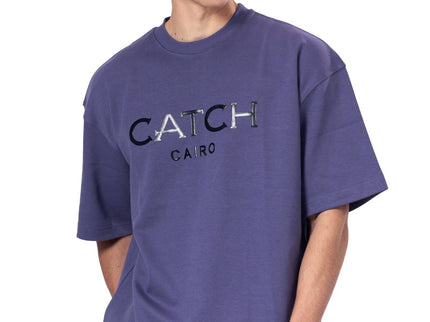 Crew Neck Oversized Fit Catch Printed T-Shirt