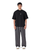 Crew Neck Oversized Fit Creek Printed T-Shirt