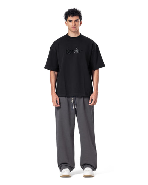 Crew Neck Oversized Fit Creek Printed T-Shirt