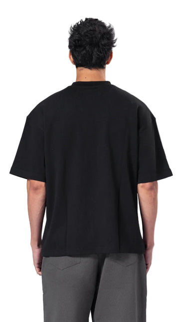 Crew Neck Oversized Fit Break Printed T-Shirt