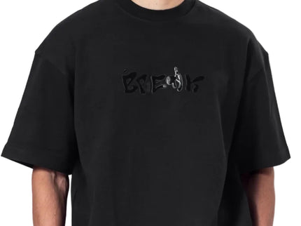 Crew Neck Oversized Fit Break Printed T-Shirt