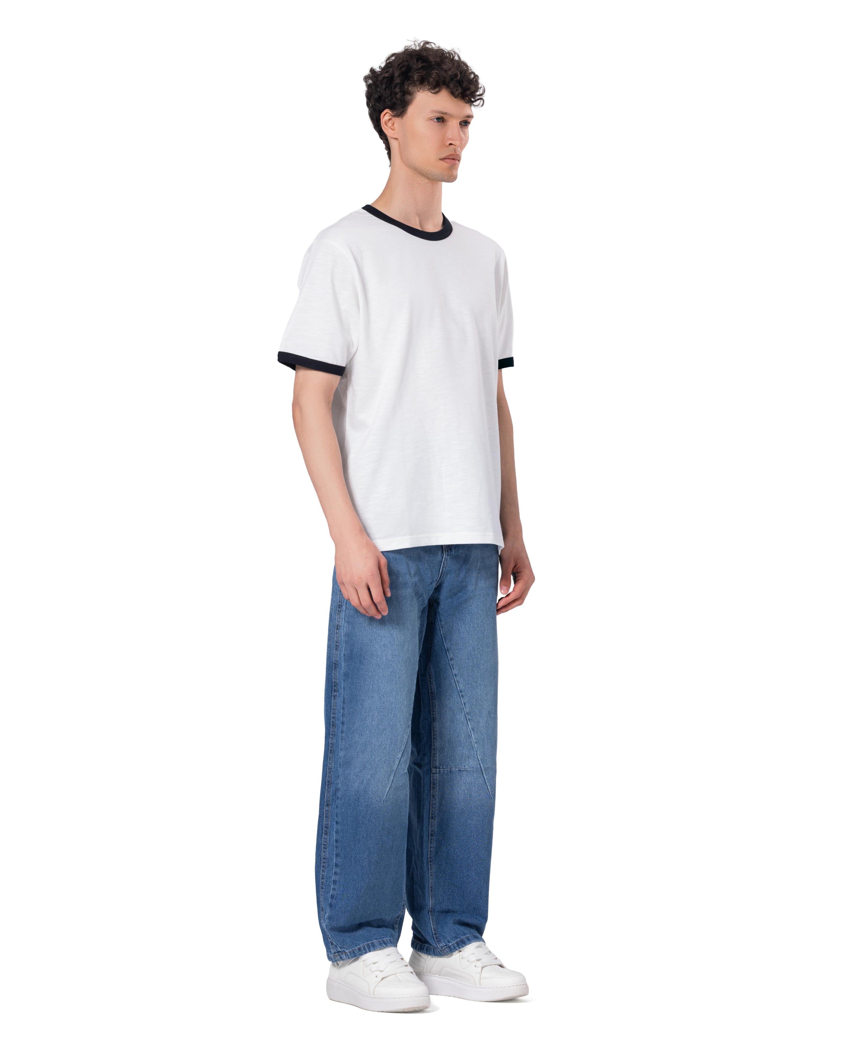 Crew Neck Contrast Trim Regular Fit T-Shirt