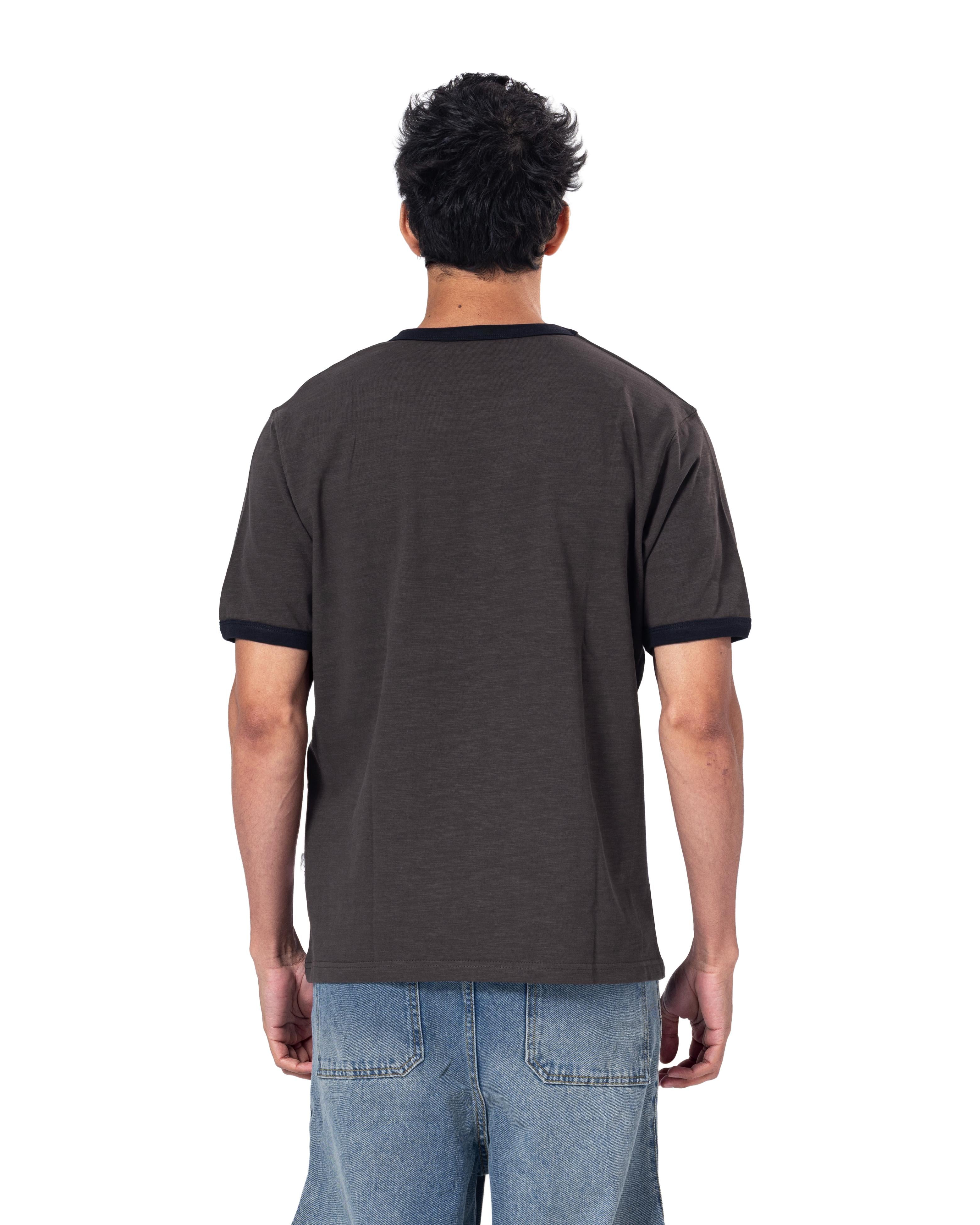 Crew Neck Contrast Trim Regular Fit T-Shirt