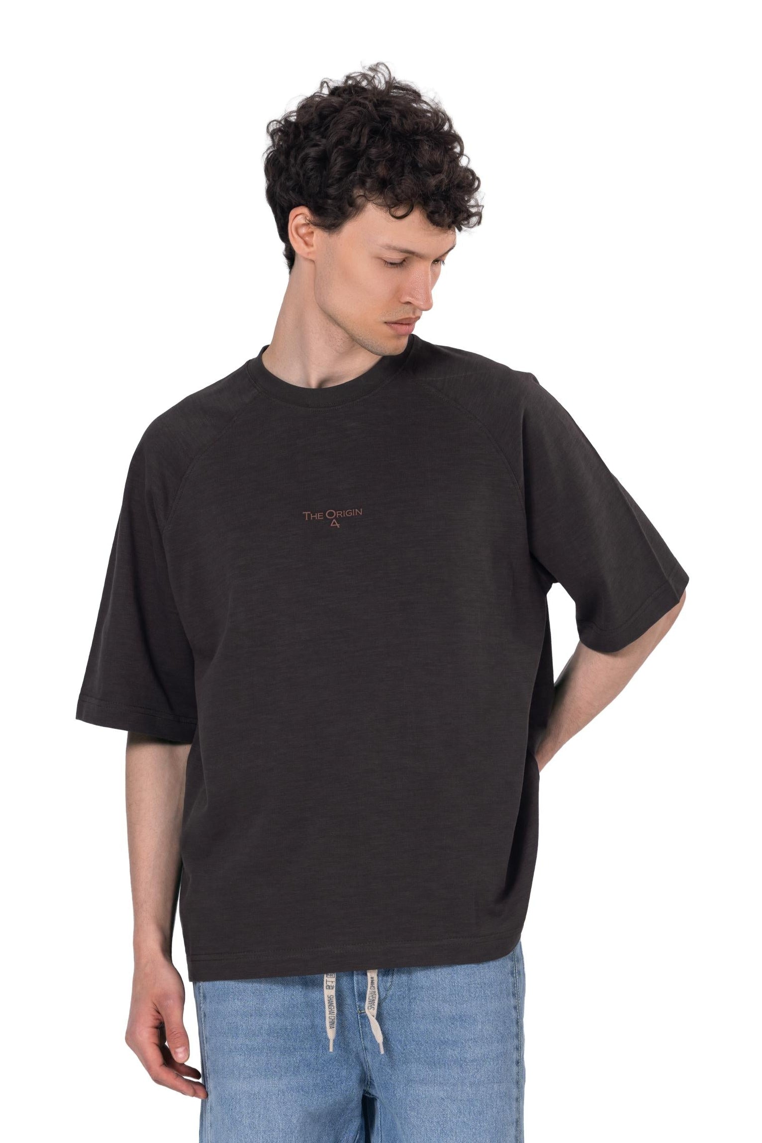 Crew Neck Oversized Fit The Origin Printed T-Shirt